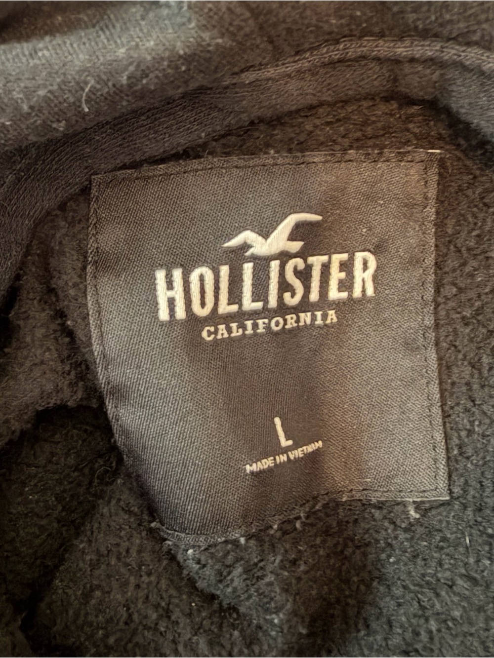 Hollister California Men’s Large Black Graphic Graffiti Hoodie Pullover Y2K - Picture 5 of 7